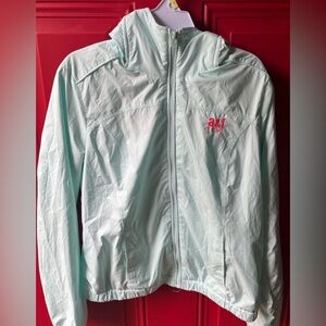Abercrombie & Fitch Light green Jacket with Pink Logo